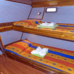 Cruz del Sur yacht  Accommodation